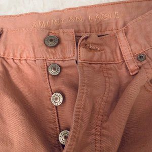 American Eagle Rose pink wide leg jeans